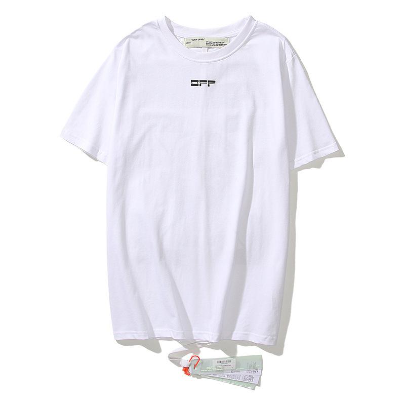 Off White T Shirt Ow Fashion Brand Cotton Round Neck Short Sleeve Tshirt Portrait Arrow Unisex Clothing Owt