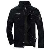 Men Fit Bomber Jacket Windbreaker Moto Street Coat Fall Winter Men's Jacket Military Suit Casual Coat plus Size Cotton Jacket