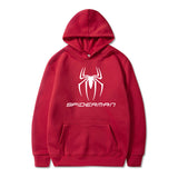 Men Spider Hoodie Spider-Man Logo Printed Hoodie