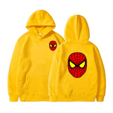 Men Spider Hoodie Spider-Man Pattern Sweater Fleece