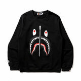 Shark Print Sweatshirts Zipper round-Neck Pullover Autumn and Winter Male and Female Couples Wear Base