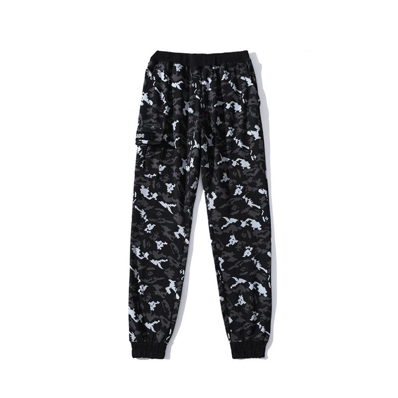 Shark Print Pant Digital Pixels Cotton Men's and Women's Same Camouflage Casual Trousers