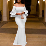 Mariah Carey See through Dress Solid Color Evening Dress plus Size Dress