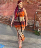 Women Plus Size Midi Dresses Summer Tight Sexy Tie-Dye Split Dress