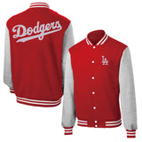 Dodgers Letter Man Jacket Outfit Senior Jackets Varsity Baseball College Coat Men's Autumn and Winter Thickening Jacket Sports and Leisure