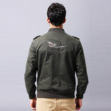 Men Fit Bomber Jacket Windbreaker Moto Street Coat Fall German Air Force One Casual Cargo Pants plus Size Cotton Men's Jacket Outdoor