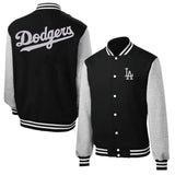 Dodgers Letter Man Jacket Outfit Senior Jackets Varsity Baseball College Coat Men's Autumn and Winter Thickening Jacket Sports and Leisure