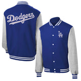 Dodgers Letter Man Jacket Outfit Senior Jackets Varsity Baseball College Coat Men's Autumn and Winter Thickening Jacket Sports and Leisure