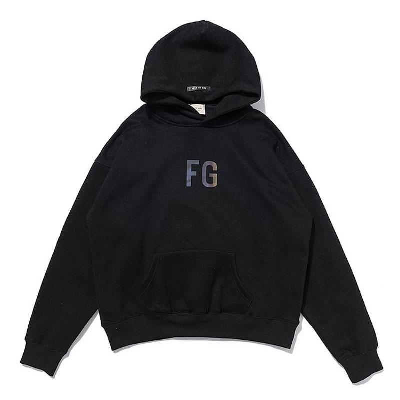 Fog Hoodie Men and Women Hooded Reflective Loose Brushed Hoody Men Fear Of God