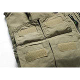 Men Utility Vest Work Zipper Tactical Work Vest Slim Pocket Jacket Vest Men's Outdoor Multi-Pocket