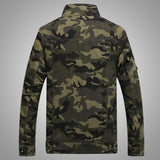 Men Fit Bomber Jacket Windbreaker Moto Street Coat for men Autumn Air Force One Camouflage Workwear Jacket Stand Collar