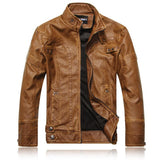 Tactics Style Men Outdoor Windproof Coat Men Casual Jacket Leather Jacket Men Biker's Leather Jacket