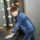 Cotton Solid Men's Denim Trucker Jacket Mens Spring Autumn Casual Slim Fit Bomber Jackets Men Jean Coat Men Outwear Male Cowboy plus Size Men's