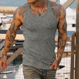 Man Tanks Summer Sports Slim-Fitting Vest Men