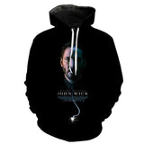 John Wick Keanu Hoodie 3D Printed John Wick3 Hooded Fashion Sweater