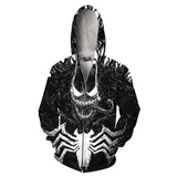 Men Spider Hoodie Spider-Man Venom 3D Printing Cardigan Hoodie
