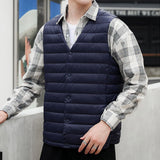 Men Winter Coats Puffer Jacket down Coat Crew Neck down Vest