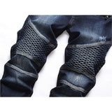 J Shaped Jeans Men's Jeans Slim Straight Dark Blue