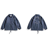 Flower Print Baseball Uniform Men's Spring Loose Bomber Jacket Men's plus Size Retro Sports Casual Jacket Men Shacket Men Jacket