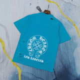 CHH Chrome Heart T Shirt Spring/Summer Printed Ripped round Neck Short Sleeve T-shirt for Men and Women