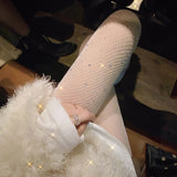 Women Legging Sexy Rhinestone Fishnet Stockings Fishnet Stockings Socks Stockings
