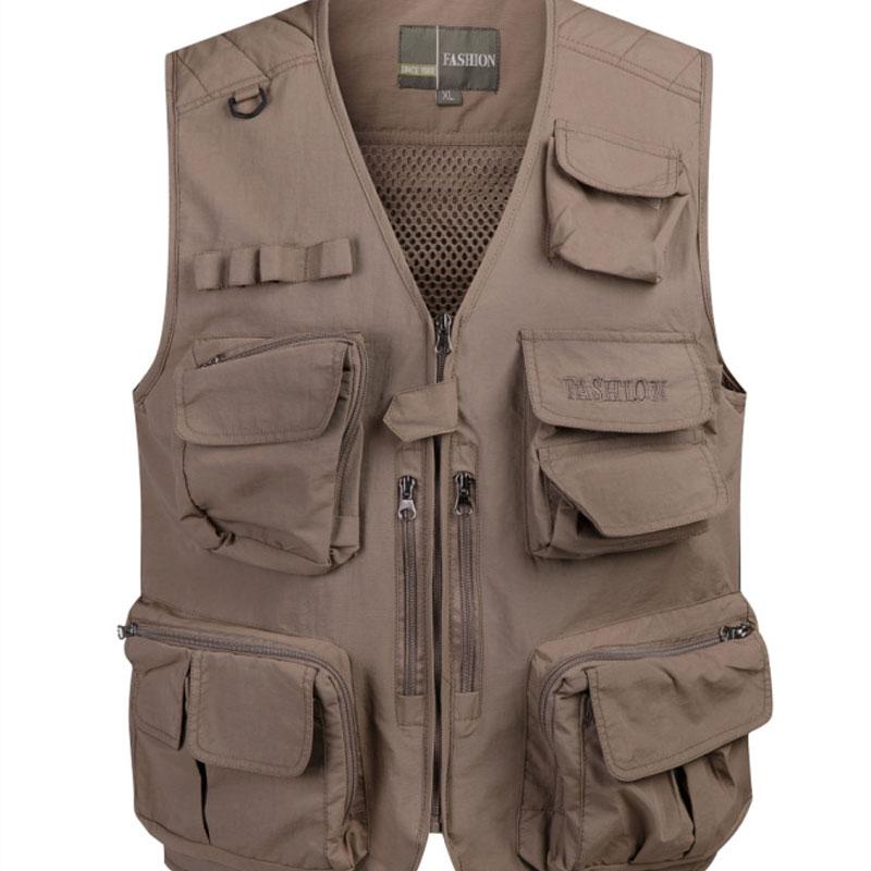 Tactics Style Men's Outdoor Vest Tactical Vest Spring and Autumn Four Seasons Wear Multi-Pocket Vest Large Size Men's Vest