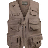 Tactics Style Men's Outdoor Vest Tactical Vest Spring and Autumn Four Seasons Wear Multi-Pocket Vest Large Size Men's Vest