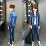 Cotton Solid Men's Denim Trucker Jacket Mens Spring Autumn Casual Slim Fit Bomber Jackets Men Jean Coat Men Outwear Male Cowboy plus Size Men's