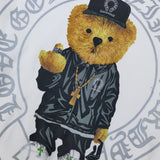 CHH Chrome Heart Sweatshirt Autumn and Winter Cartoon Bear Printed Crew Neck Sweatshirt Men's and Women's Tops