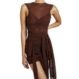 Kesha Black Dress Women's Fashion Design Sheer Mesh Sexy Backless Slim Fit Sheath Dress