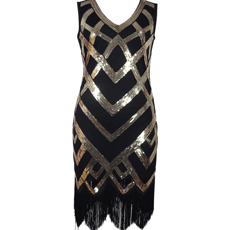 The Great Gatsby Daisy Dress Sequins Tassel Banquet Dress