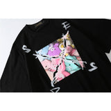 Men's T Shirt Summer Casual Tops Cartoon Bear Printed Short Sleeve T-shirt Men's I round Neck Half Sleeve Street Fashion Loose Half Sleeve