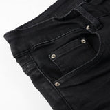 Amiri Jeans Casual Hip Hop Wash Splash-Ink Painted Slim Jeans Casual Fashionable 8586