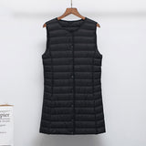 Women Winter Coats Puffer down Vest Autumn and Winter Lightweight round Neck Vest down