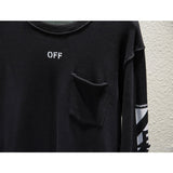 Off White Sweatshirts Long Sleeve round Neck Sweater Ow Autumn and Winter plus Size Loose Men's Clothing Striped Sweater for Men