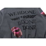 We11done Hoodie Autumn and Winter Printing Fleece-Lined Crew Neck Sweater