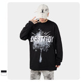 Slogan Graphic Hoodie Autumn and Winter Men and Women Same Letter Print Top