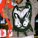 Chito Dog Print Hoodie Autumn and Winter Hooded Sweater Women's Loose Top