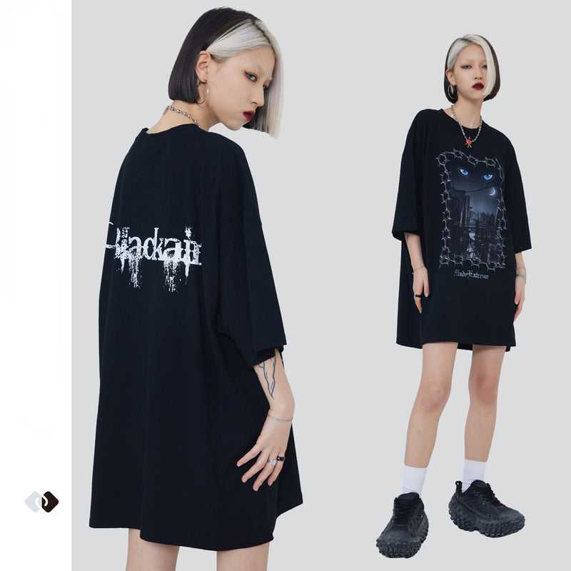 Blackair T Shirt Summer Short Sleeve Black Printed T-shirt