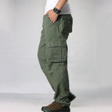 Baggy Cargo Pants for Men Spring and Autumn Overalls Men's Outdoor Casual Trousers Multi-Pocket Pants Loose Straight Casual Pants