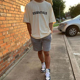 Fog Letter High Street Fashion Fashion Brand Loose Short Sleeve Tshirt Fear Of God