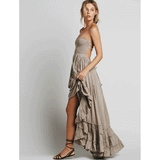 Beth Dutton Bohemian Dress Summer Spring Midi Dresses Backless Long Cotton Dress