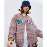 Letterman Jacket Outfit Senior Jackets Varsity Baseball Coat Trendy Towel Embroidery Embroidered Baseball Uniform Coat