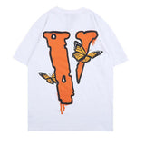 Vlone T shirt Men's Letter Print ShortSleeve Tshirt Women Vlone