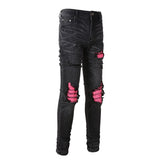 Amiri Jeans Casual Hip Hop Wash Splash-Ink Painted Slim Jeans Casual Fashionable 8806