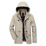 Tactics Style Men Outdoor Windproof Coat Men Casual Jacket Men's Autumn Hooded Casual MultiPocket plus Size Coat