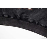 Present Hoodie Horse Print Distressed Retro Hooded Sweatshirt