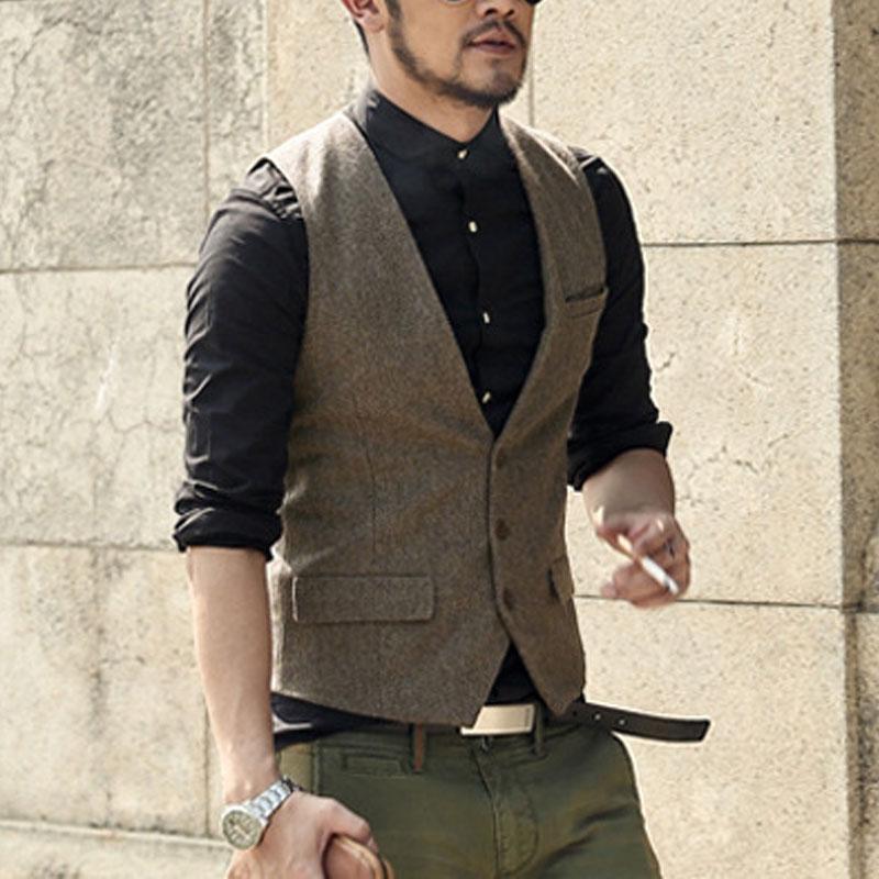 Mens Dress Vests Men's Vest Casual Jacket Business Waistcoat Spring Men's Slim Fit Vest Casual Suit