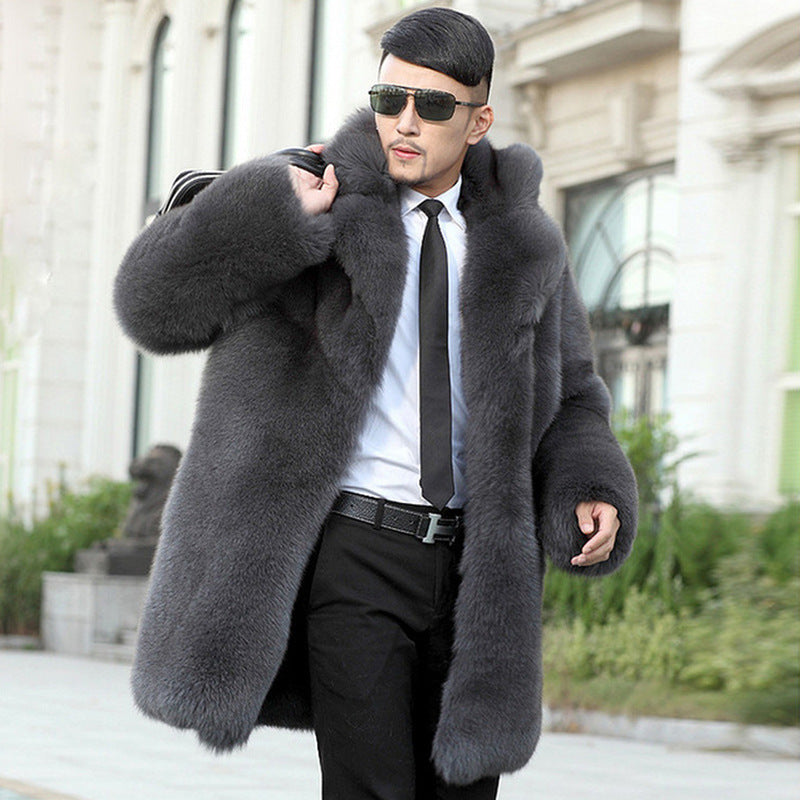 Beaver Coat Men Fashion Men's Fur Men's Trench Coat