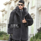 Beaver Coat Men Fashion Men's Fur Men's Trench Coat